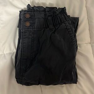 Black baggy cargos, size M